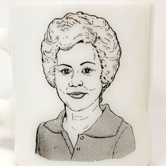 Vintage Milk Glass Mugs Greatest Mom and Dad Double Sided Stackable 8 oz Pair - Picture 5 of 10